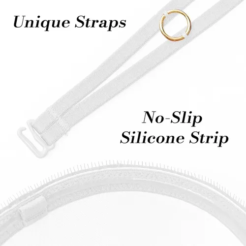 Vista 5 de Wingslove Sujetador sin tirantes para mujer, brasier sin tirantes con aros multidireccionales, brasier sin tirantes, alfombra roja de figura completa