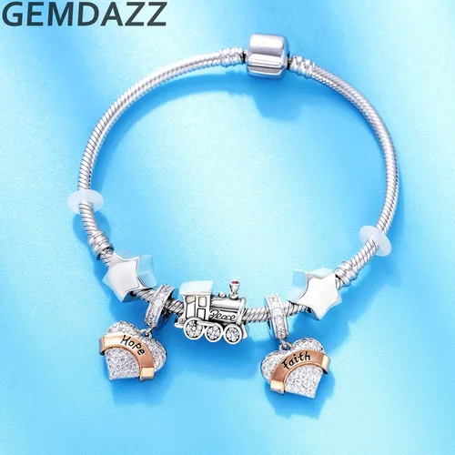 Vista 4 de GEMDAZZ Abalorio de plata de ley 925 para madre, padre, hija, hijo, hermana, nana, esposa, marido, abuela, amiga, madrina, hija, ahijada, cuentas