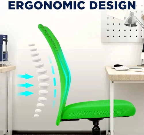 Vista 5 de Silla de oficina ergonómica, silla de escritorio barata de malla, silla de computadora, soporte de espalda, moderna ejecutiva, silla giratoria