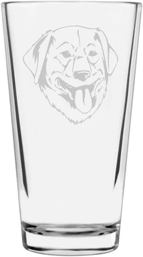 Vista 284 de Podenco Canario - Vaso de pinta de 16 onzas con temática de perro personalizado
