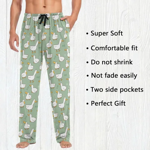 Vista 3 de Pantalones de pijama para hombre, pantalones de pijama suaves para dormir