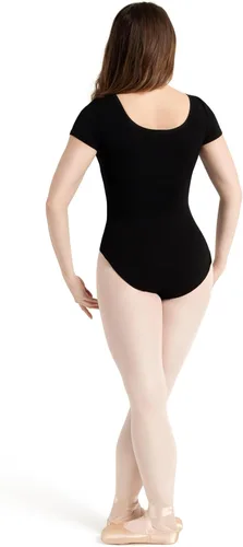 Vista 5 de Capezio malla de manga corta clásica para mujer Negro