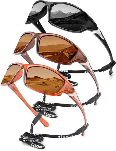 Vista 16 de KALIYADI 4 Pack Polarized Sunglasses-Men Sports Sun-glasses: Mens Sunglasses UV Protection for Fishing Driving Cycling