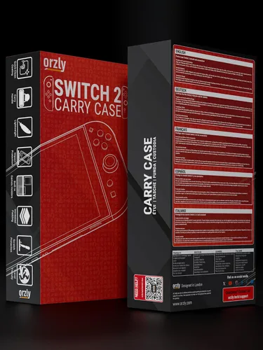 Vista 3 de Orzly Case for Nintendo Switch 2 Protective Travel Carry Case with Screen Padding, Game Cards & microSD Slots with Zipped & Open Pockets for Console