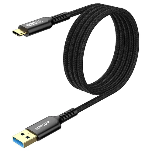 Vista 23 de SUNGUY Cable USB C para Android Auto de 10 Gbps, 1.5 pies 3A USB 3.1 Gen 2, carga rápida y transferencia de datos, cable USB C CarPlay, compatible
