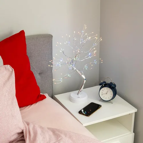Vista 6 de Lámpara de árbol de hadas centelleante, lámpara de árbol espíritu, lámpara de árbol de bonsái, árbol de luces de hadas, bonita decoración estética