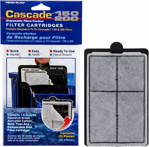Vista 7 de Penn-Plax CPF6C3 Cascade Hang-on Power Filter Medios de repuesto - Paquete de 1 (3 unidades)
