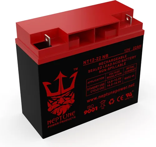 Vista 4 de Neptune - Batería de plomo sellada recargable SLA de 12 V, 22 Ah NT-12220, paquete de 2