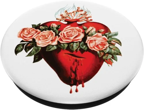 Vista 2 de Inmaculado Corazón de la Virgen María Católica PopSockets PopGrip: Agarre intercambiable para teléfonos y tabletas