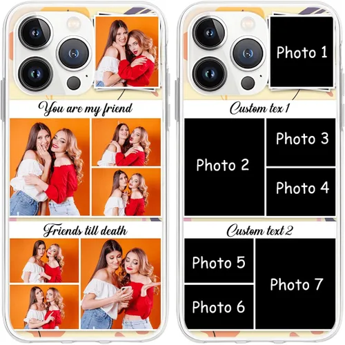 Vista 10 de CUBICER Funda personalizada para teléfono, fundas protectoras de pantalla con texto personalizado, regalos de cumpleaños para mujeres, hombres
