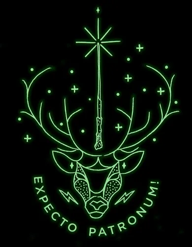 Vista 2 de elope Harry Potter Patronus Glow - Bufanda de punto, color negro