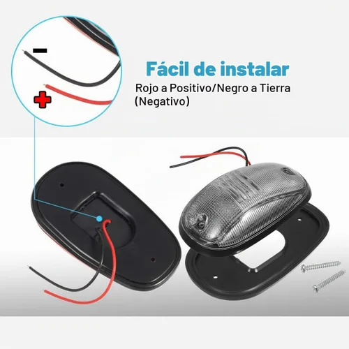 Vista 5 de Partsam 5 luces de techo de cabina transparente/ámbar 45LED compatibles con Dodge Ram 1500 2500 3500 4500 5500 Pickup 2003 2004 2005 2006 2007 2008