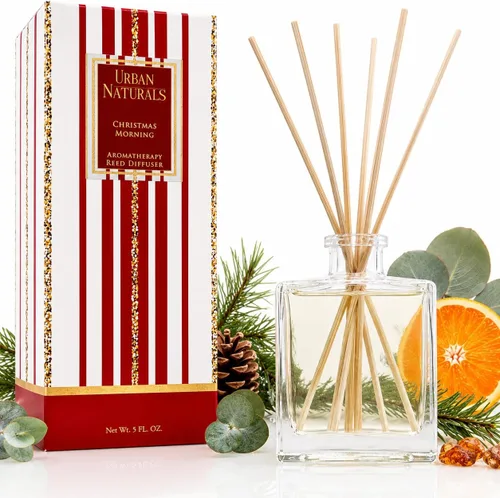 Vista 19 de Urban Naturals Balsam Forest - Juego de aceites difusores de varillas – Abeto Fraser, hoja perenne, pino, cedro leñoso y sándalo – Botella de vidrio