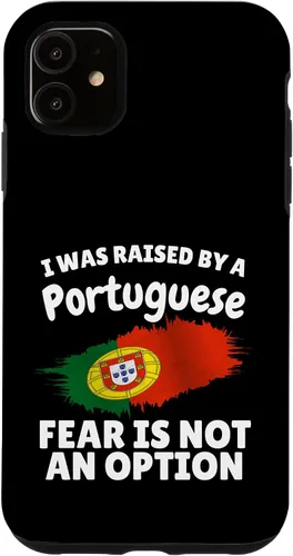 Vista 8 de I was Raised by a Portuguese Portugal Flag Gift Son Daughter Case for iPhone 16