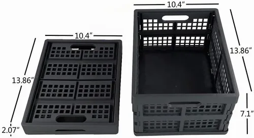 Vista 2 de Idotry - Paquete de 3 cajas de almacenamiento plegables de 15 L, cesta
