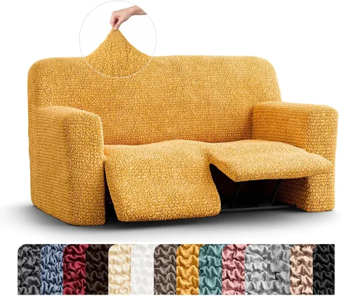 Vista 24 de PAULATO BY GA.I.CO. Funda para sillón reclinable, funda de ajuste suave, protector elástico de muebles reclinables de 1 pieza, tela hipoalergénica