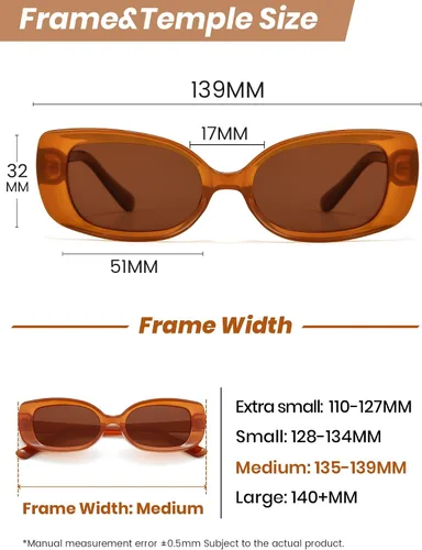 Vista 5 de Veda Tinda Vision Rectangle Sunglasses for Womens Trendy 90s Y2K Cool Retro Square Polarized Sunglasses Lens UV Protection
