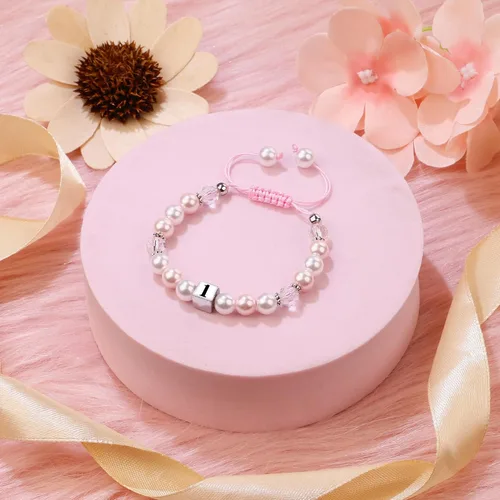 Vista 8 de Sereney Regalos de cumpleaños para niñas, pulseras de cuentas hechas a mano rosa para adolescentes