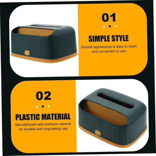 Vista 2 de Alipis Caja de pañuelos de almacenamiento multifuncional Contenedores prácticos para decoración del hogar
