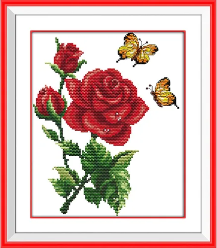 Vista 10 de ITSTITCH Kits de punto de cruz estampados, 11 quilates, 13 x 17 pulgadas, 100% algodón, kits de iniciación de bordado con patrones fáciles