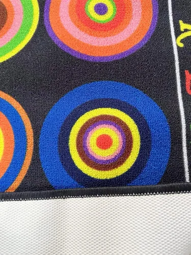 Vista 6 de HUAHOO Alfombra pequeña para aula, alfombra negra para educación preescolar primaria, alfombra para habitación de niños con respaldo antideslizante