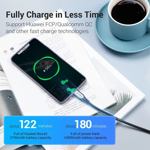 Vista 7 de Bloque de cargador de pared USB C para iPhone y cable USB C a USB C