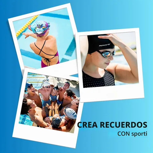 Vista 5 de Sporti Gorro de natación de silicona con protección auditiva sólida