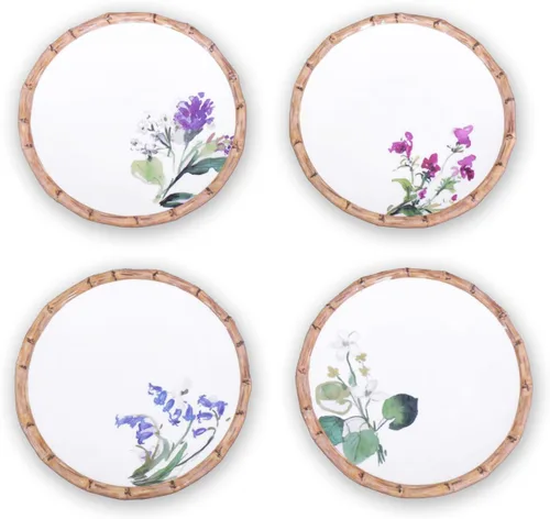 Vista 10 de Beatriz Ball VIDA Alegria - Juego de 4 platos de ensalada de 9 pulgadas (blanco)