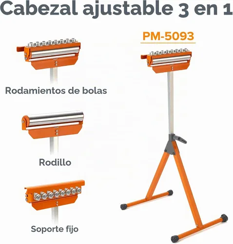 Vista 7 de BORA PM-5093 Soporte de rodillo para sierra de mesa - Soporte de rodamiento de bolas ajustable
