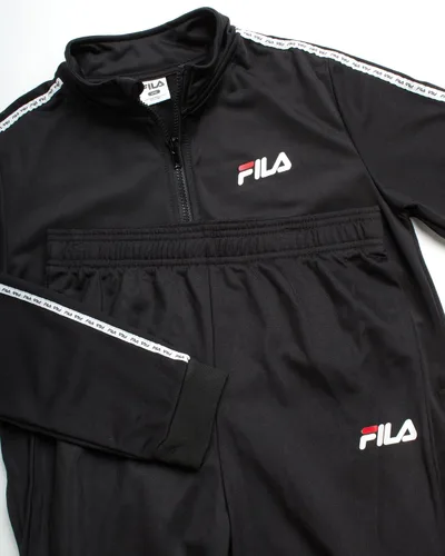 Vista 3 de Fila Conjunto deportivo deportivo para niños, sudadera de tricot de 2 piezas y pantalones deportivos de alto rendimiento, conjunto de ropa deportiva