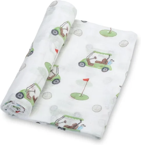 Vista 12 de LollyBanks Manta para envolver al bebé, manta de muselina 100% algodón para niños y niñas, grande de 47 x 47 pulgadas, mantas suaves y transpirables