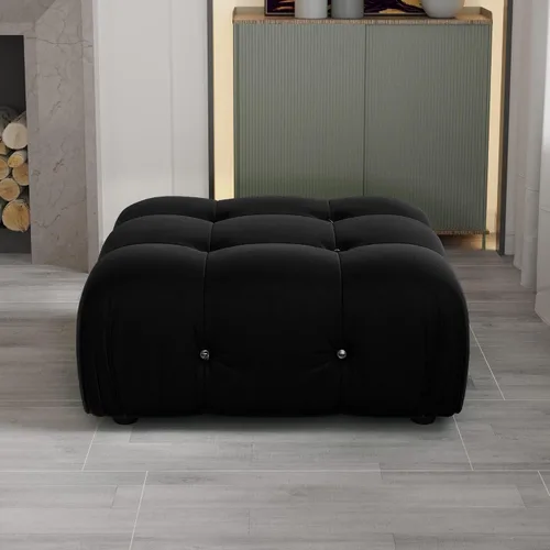 Vista 23 de JACH Sofá modular convertible de 104 pulgadas, sofás minimalistas de terciopelo de mediados de siglo, sofá ancho de 3 asientos moderno de lujo