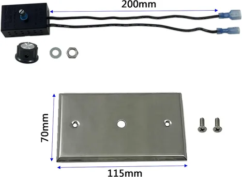 Vista 2 de bbq factory® Control de motor eléctrico de velocidad variable para ventilador de chimenea/kit de ventilador de chimenea
