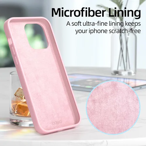 Vista 6 de Funda para iPhone 14, funda de silicona líquida, forro de microfibra suave antiarañazos, protección de cuerpo completo de grado militar, funda