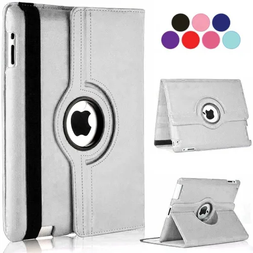 Vista 12 de Vultic Funda giratoria para iPad mini 1/2/3, soporte de 360 grados [apagado automático/activación] Folio PU cuero Smart Cover (azul claro)