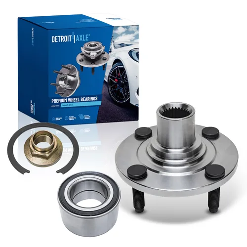 Vista 191 de Detroit Axle - Cojinete de rueda delantera para Honda Civic Chevy Aveo5 Spark Pontiac Lemans Pontiac G3 Wave Optima Suzuki Swift+ VW Jetta Rabbit
