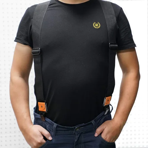 Vista 3 de Melo Tough - Tirantes de fuerza industrial para hombre, tirantes parciales elásticos para comerciante, tirantes de 2 pulgadas de ancho