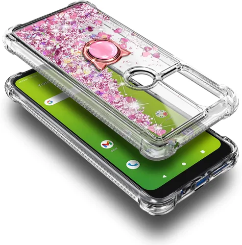 Vista 4 de NZND Funda para AT&T Radiant Max 5G, Cricket Dream 5G/AT&T Fusion 5G/Innovate 5G con protector de pantalla de vidrio templado, soporte