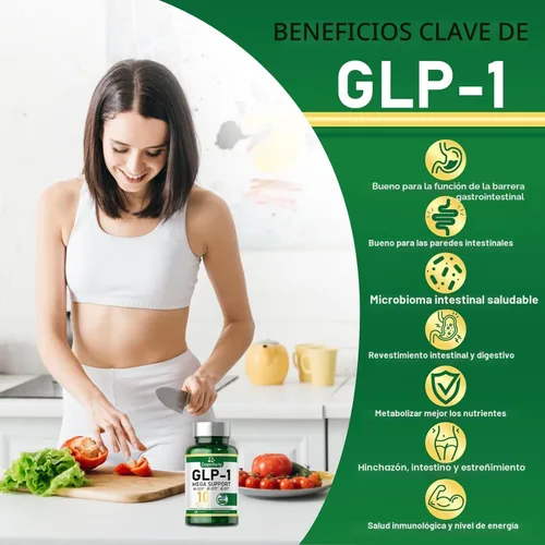 Vista 2 de Suplemento GLP-1, GLP-1 Activate con 10 mil millones de probióticos de múltiples cepas UFC. Producción naturalmente GLP1, cápsulas probióticas GLP-1