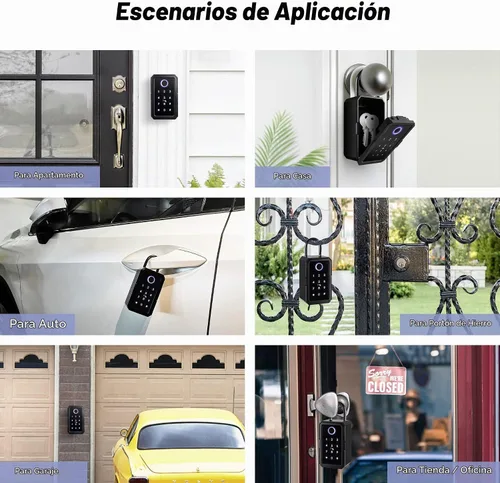 Vista 3 de CATCHFACE - Cerradura de caja inteligente, caja de bloqueo de llave inalámbrica con aplicación y compartir ekey Bluetooth llave cerradura cerradura