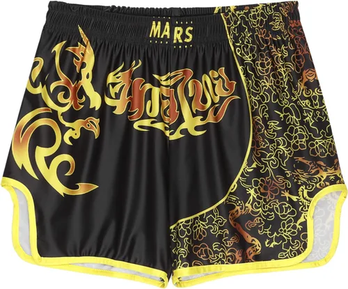 Vista 3 de MSemis Pantalones cortos de Muay Thai para hombre, para adultos, para lucha contra las artes marciales, pantalones cortos de kickboxing