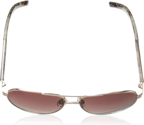 Vista 4 de Foster Grant Gafas de sol Sky Aviator para mujer, color dorado y marrón, 2.244 in, doradomarrón (GoldBrown Gradient)