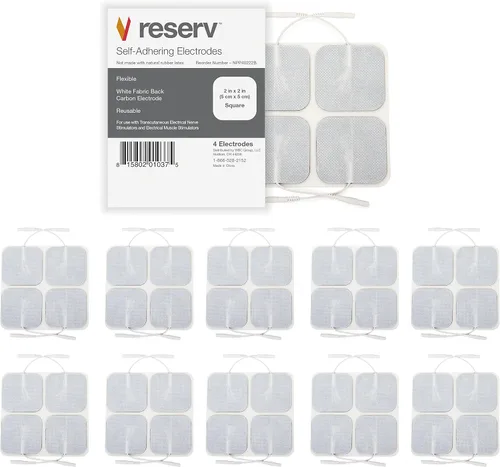 Vista 9 de Reserv Almohadillas de electrodo autoadhesivas reutilizables de 2 x 2 pulgadas de alta calidad para unidad TENS/EMS, almohadillas con respaldo