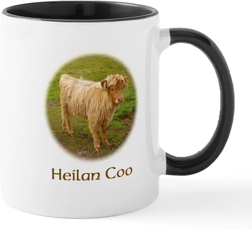 Vista 28 de CafePress Heilan Coo (Highland Cow) Taza de café de cerámica de 11 oz (11.0 fl oz)