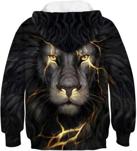 Vista 2 de NEWCOSPLAY Sudadera unisex con capucha y estampado digital 3D de galaxia realista para niños y niñas