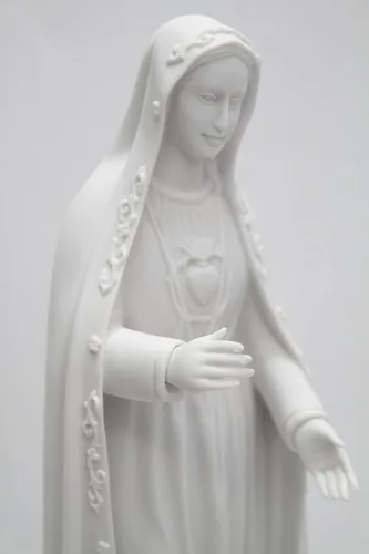 Vista 6 de Figura de escultura de estatua religiosa católica italiana de Nuestra Señora de Fátima María de 24 pulgadas, colección Vittoria hecha en Italia