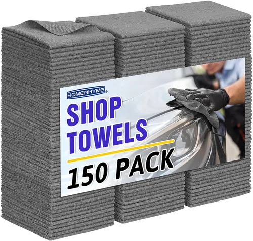 Vista 24 de Toallas de microfibra para automóviles, paquete de 24 paños de limpieza de microfibra, toallas de limpieza de 11.5 x 11.5 pulgadas, absorbentes a