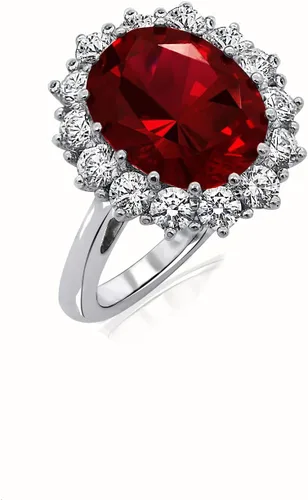 Vista 5 de Tienda Collection Platinum-Plated Sterling Silver Celebrity Kate Ring made with Infinite Elements Zirconia Accents