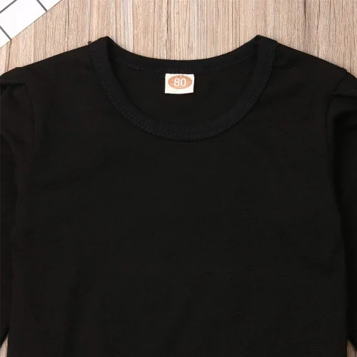 Vista 4 de Conjunto de 2 piezas de pijama para bebés de 6 a 3 años de edad, camisas y pantalones de algodón con volantes