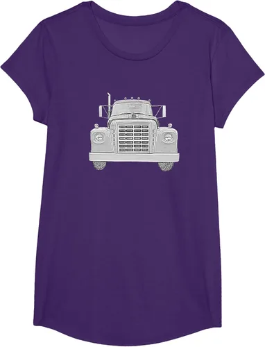 Vista 56 de Camiseta clásica de camión pesado International Harvester IH Loadstar, Negro, S